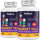 NuBest Tall 10+ Growth Support for Ages 10+ & Teens, 60 Capsules